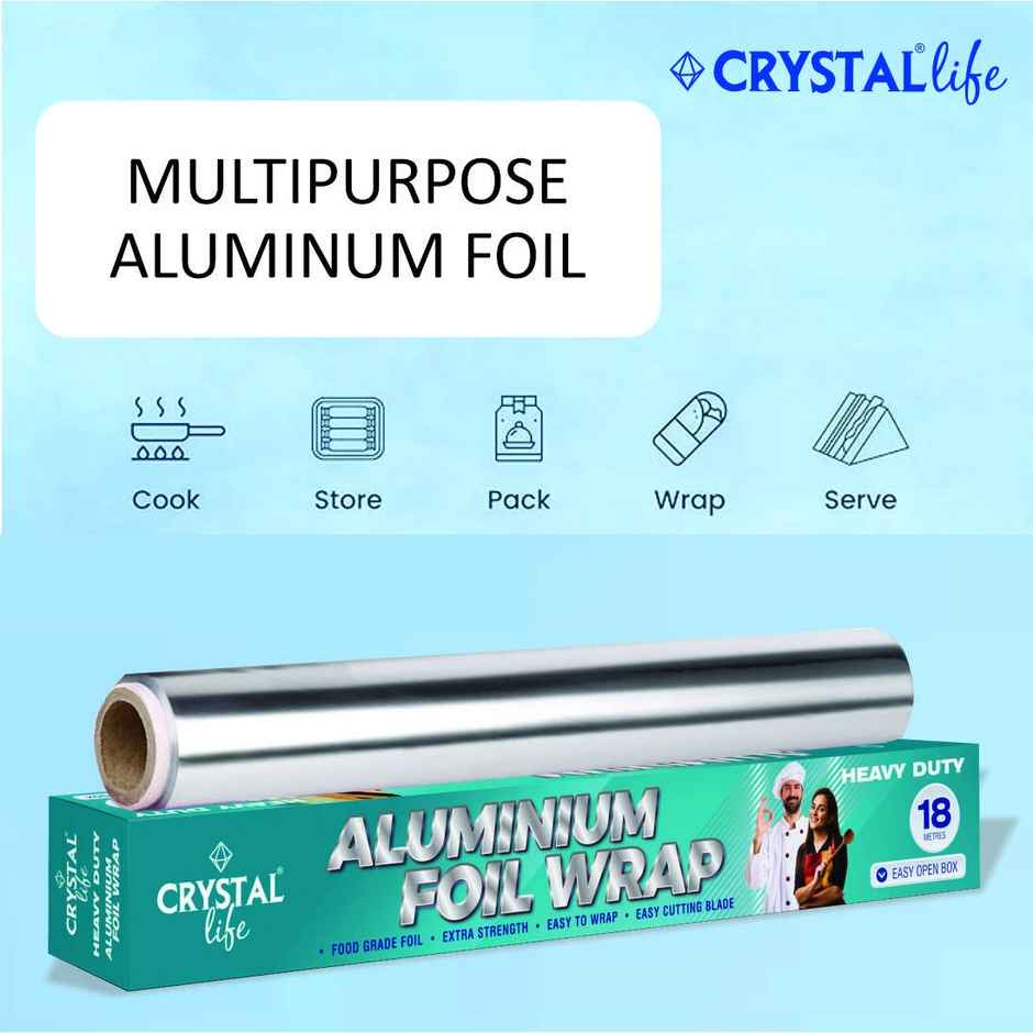 Crystal Life Aluminium Foil Wrap | 18 Meter | 11 Mic