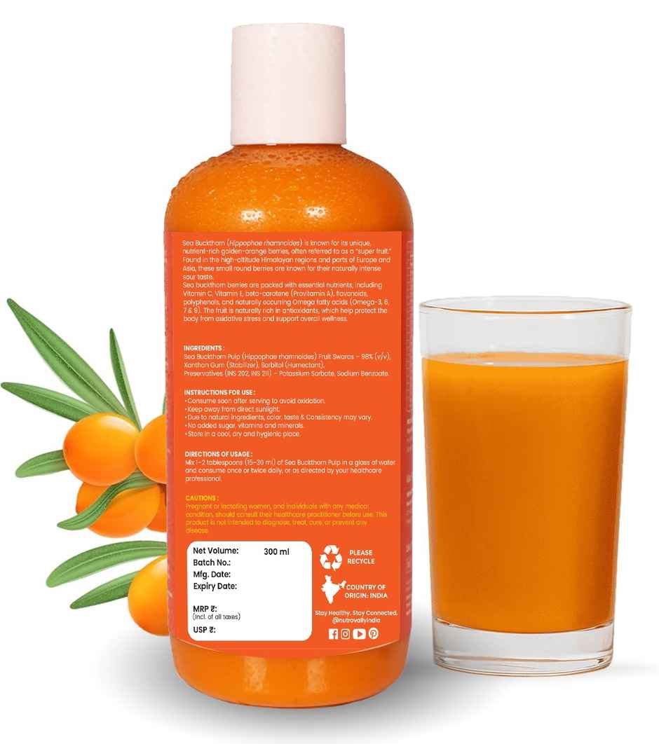 NutroVally Seabuckthorn Pulp Rich in Vitamin C