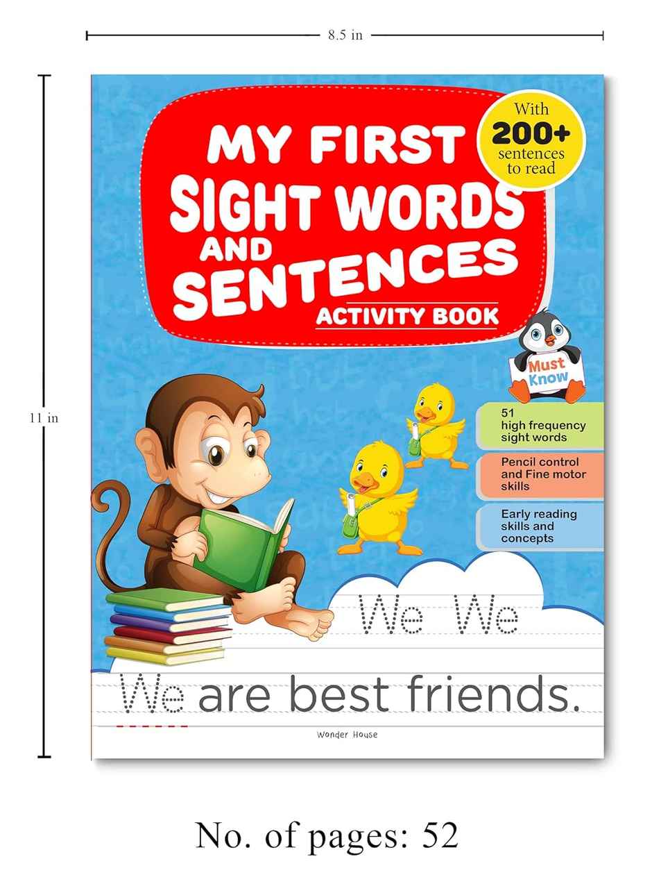 My First Sight Words and Sentences- Activity Book for Children