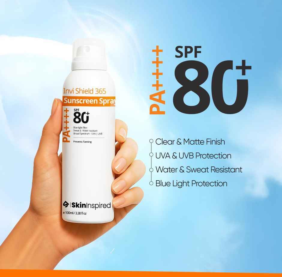 SkinInspired Invi Shield 365 Body Sunscreen Spray SPF 80+ PA++++