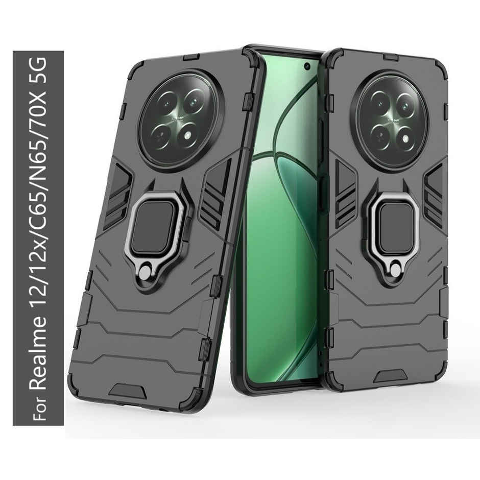 Kwine Case Realme 12 / 12x / C65 / N65 / 70X 5G Back Cover - Ring Holder Stand Case