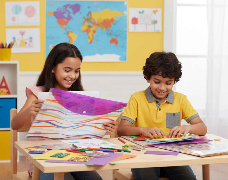 Saya Designer Clear Bag - Elegant and Durable Document Organizer | Assorted