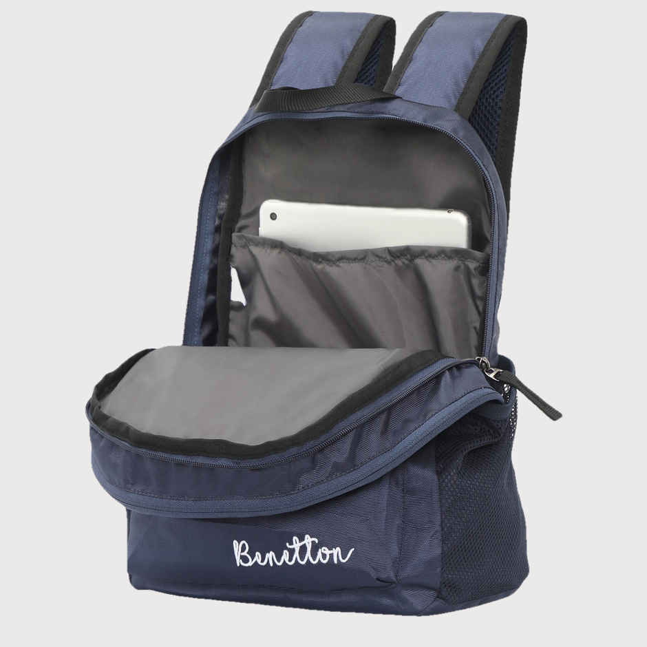 United Colors Of Benetton Unisex Solid Polyester 12 L Backpack | Navy - M