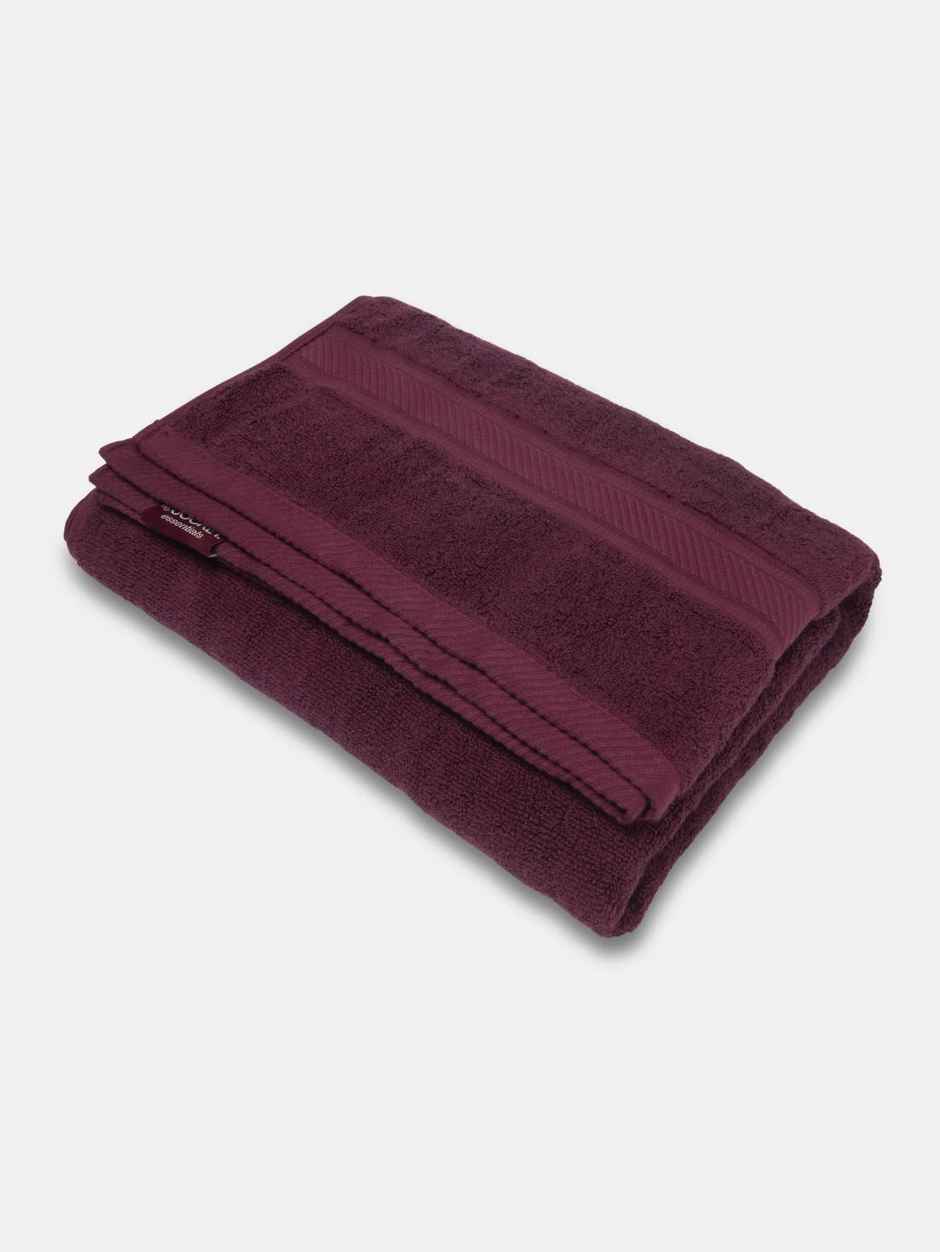 Jockey T101 Cotton Terry Ultrasoft and Durable Solid Bath Towel - Burgundy