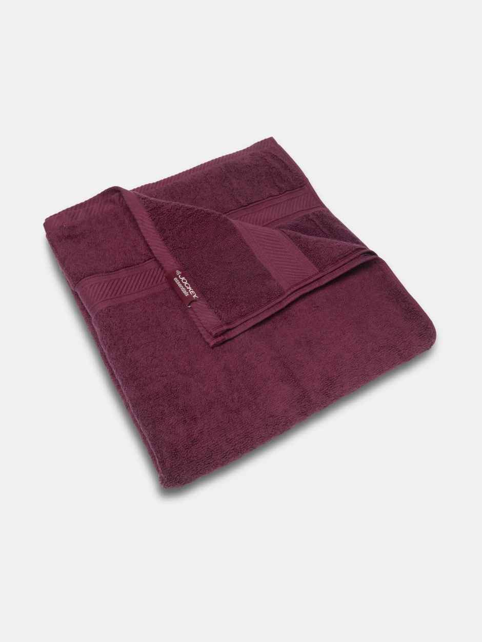 Jockey T101 Cotton Terry Ultrasoft and Durable Solid Bath Towel - Burgundy