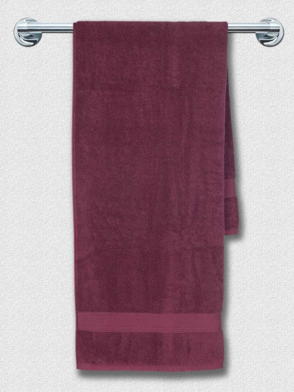 Jockey T101 Cotton Terry Ultrasoft and Durable Solid Bath Towel - Burgundy