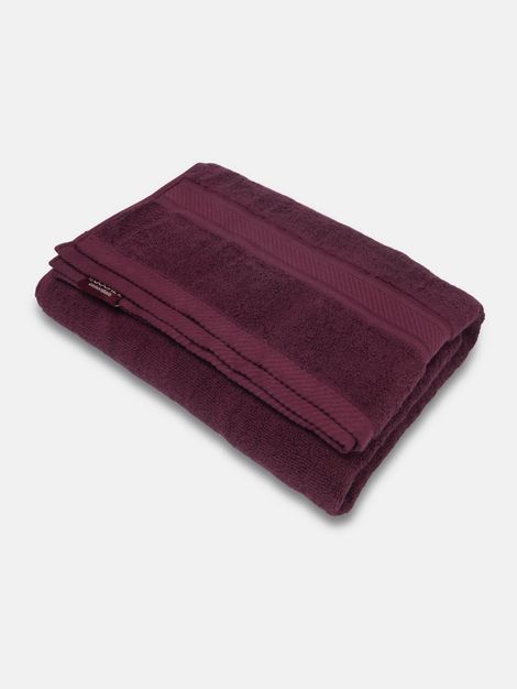 Jockey T101 Cotton Terry Ultrasoft and Durable Solid Bath Towel - Burgundy