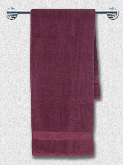 Jockey T101 Cotton Terry Ultrasoft and Durable Solid Bath Towel - Burgundy