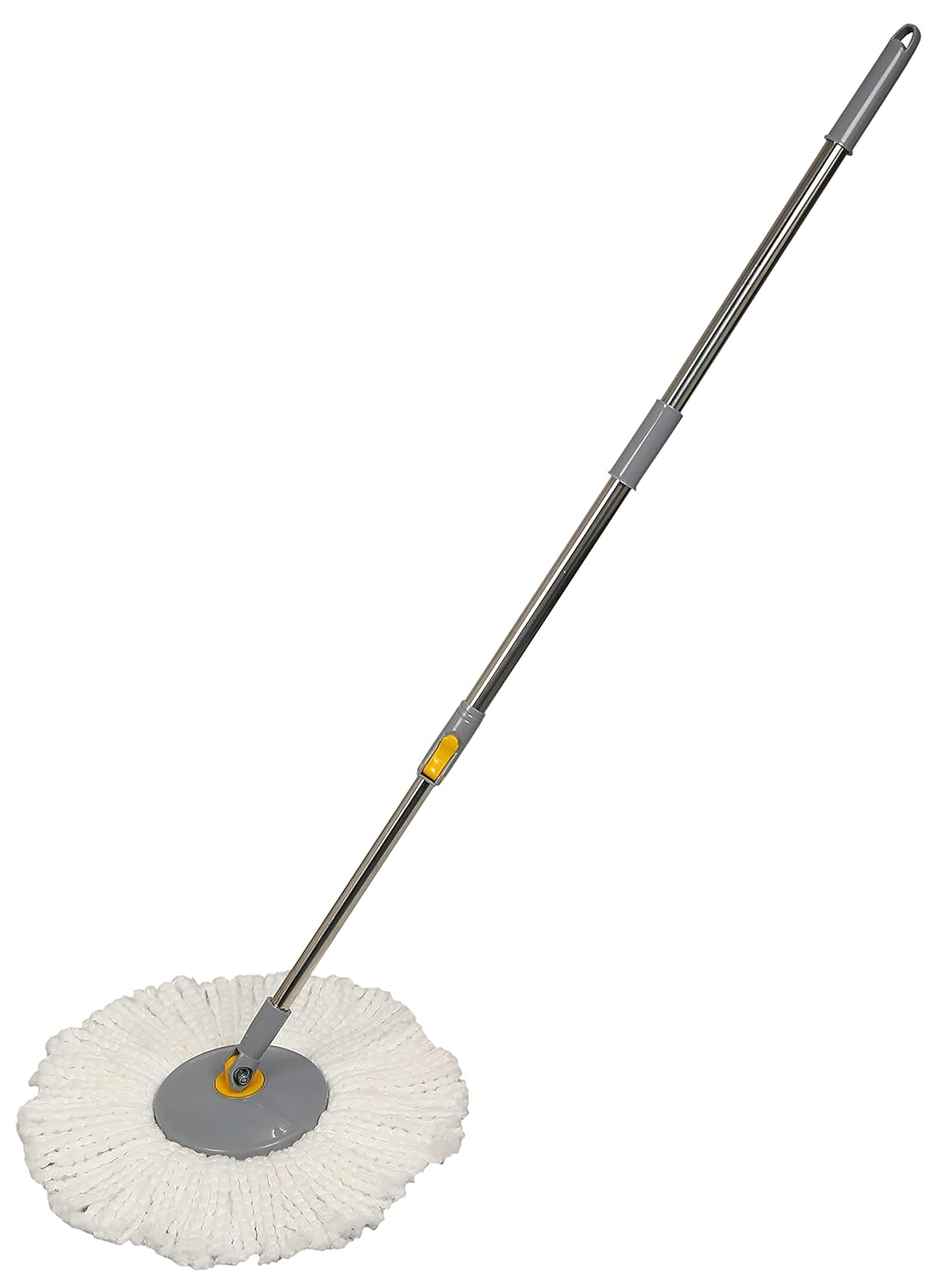 Esquire 360 Bucket Spin Mop Stick | Grey With Microfiber Refill
