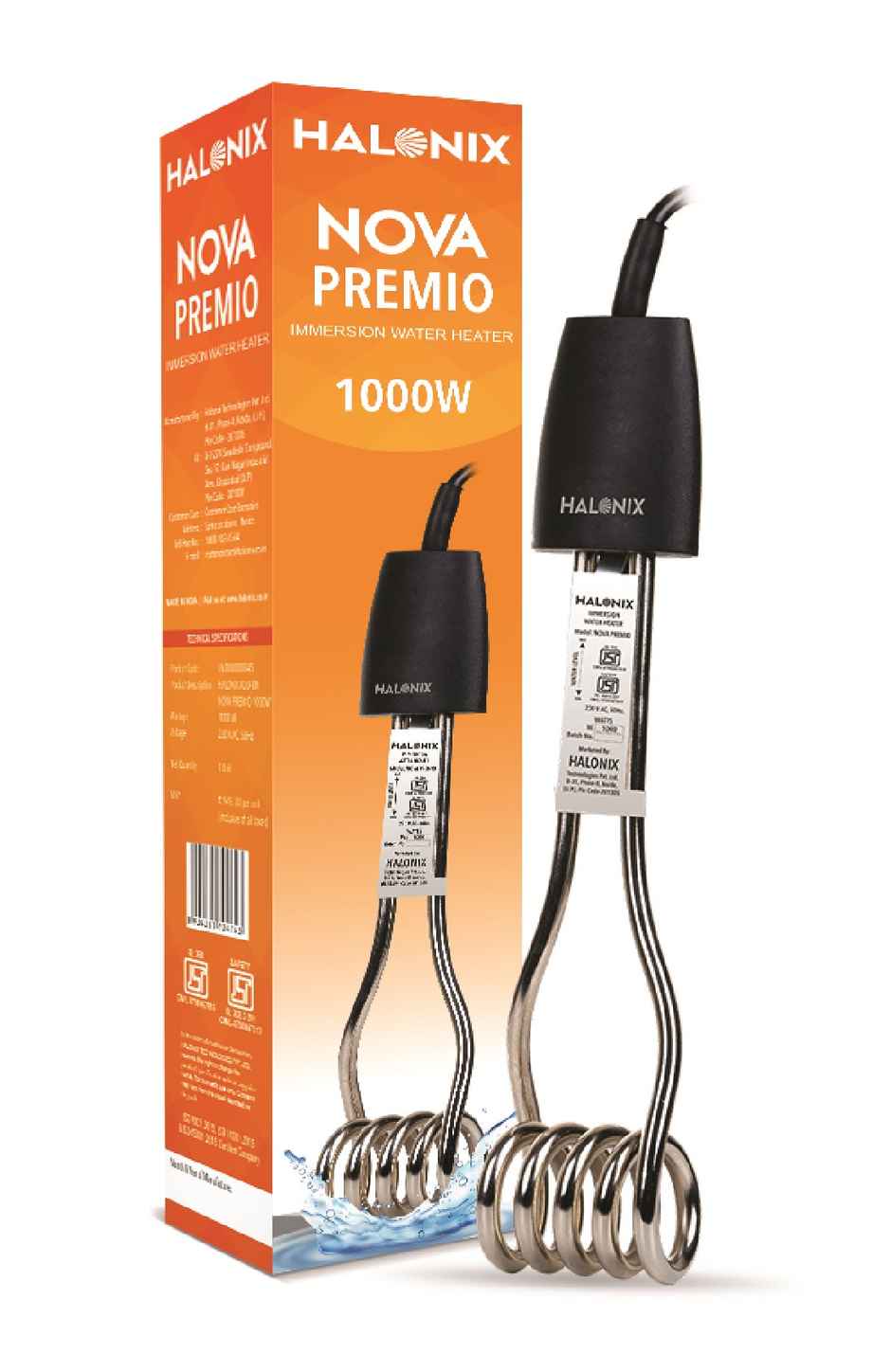 Halonix Premio Immersion Rod Water Heater - 1000 W