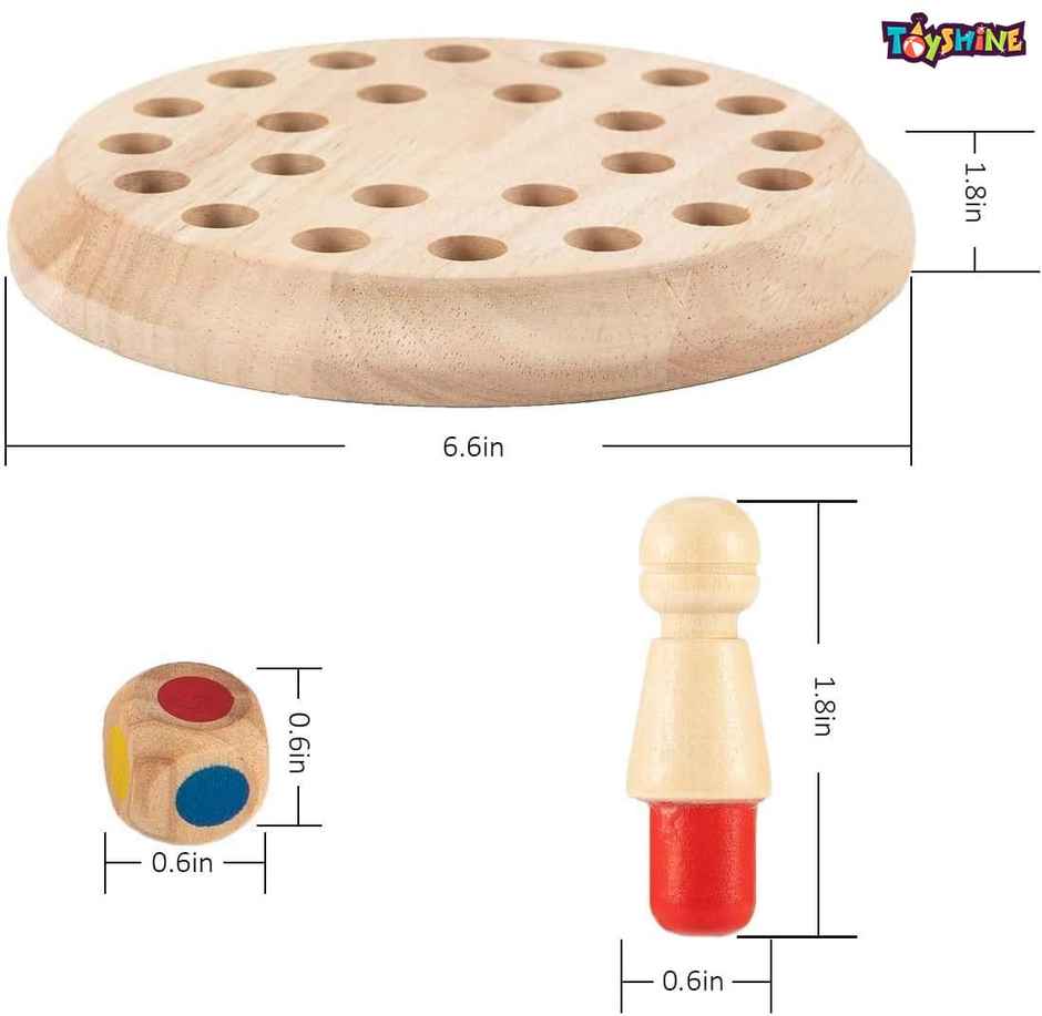 Toyshine Wooden Memory Match Stick Chess Game Set Board Game For Boys And Girls Age 3 And Up, Kids