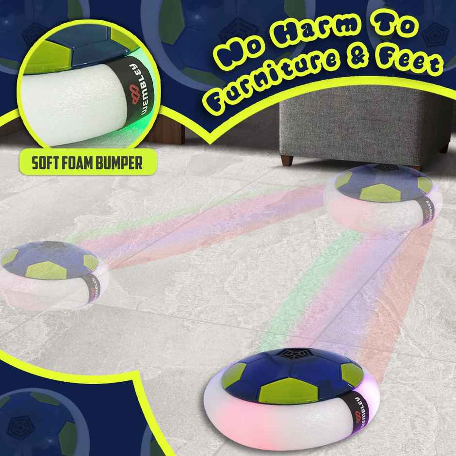 Wembley C-Type Usb Rechargeable Battery Powered Hover Football Indoohover Ball Soccer - Blue