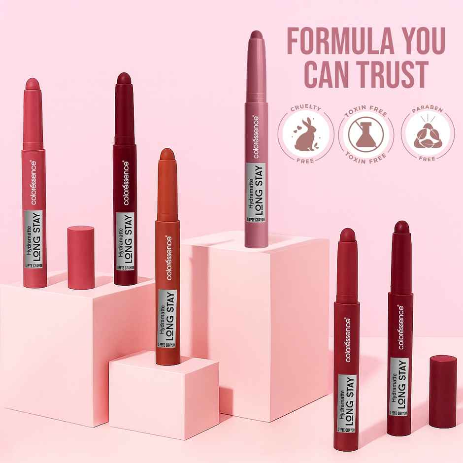 Coloressence Hydramatte Long Stay Lippie Crayon | Intense Pigment, All-Day Comfort | Crush