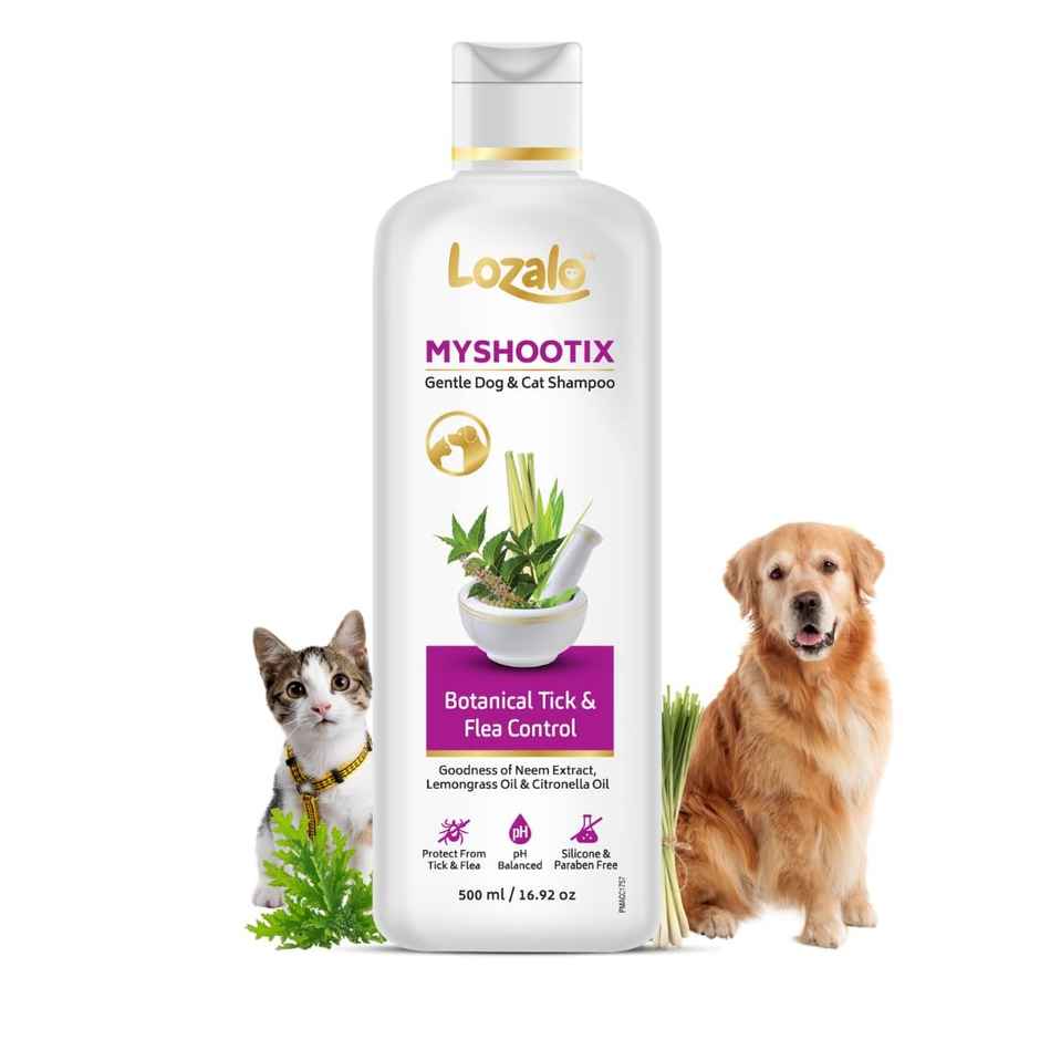 Lozalo My Shootix Anti-Tick Pet Shampoo | Neem | Citronella | Tulsi | Paraben-Free