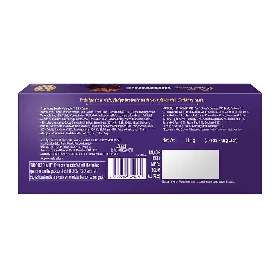 Cadbury Brownie | Rich & Fudgy