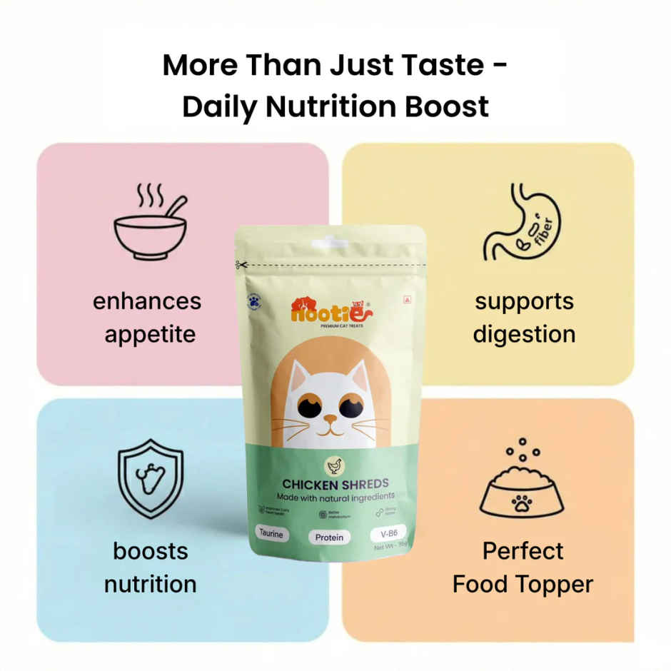 Nooties Premium Cat Treats Chicken Shreds High Protein Taurine Rich Natural Treats