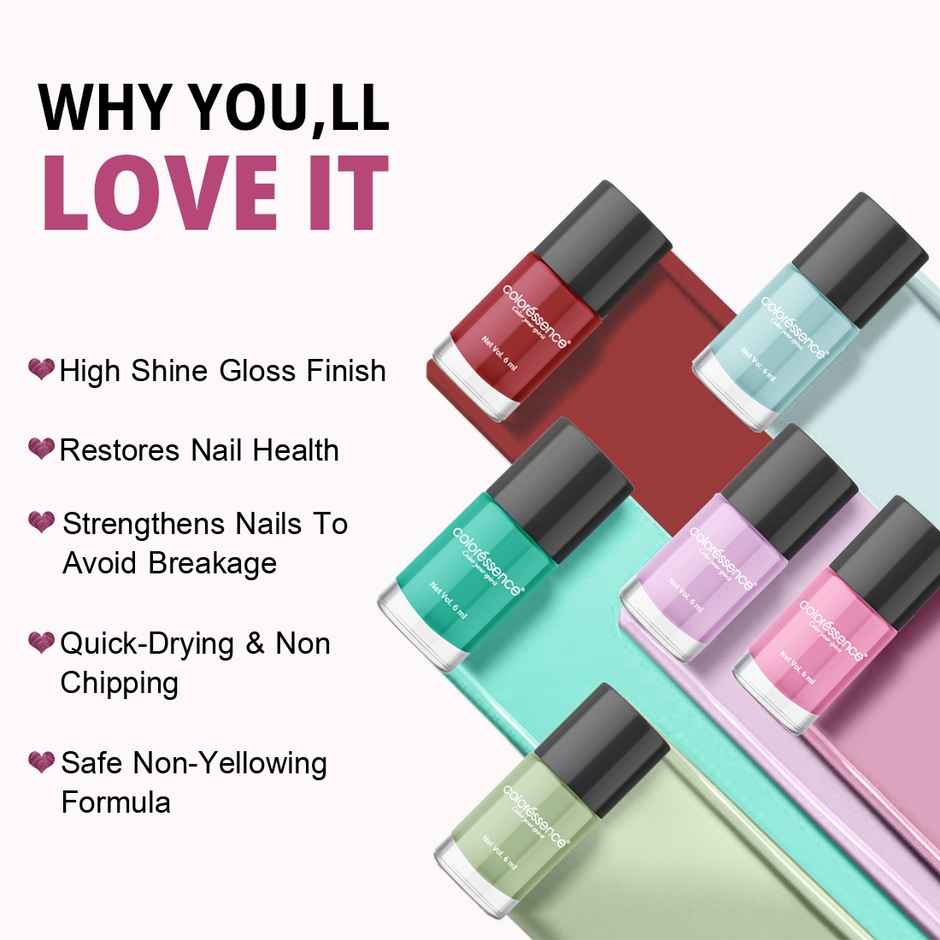 Coloressence Cute Coats Long Lasting Nail Paint, Chip Resistant, Quick Dry, 1 Swipe  | Nude Sand