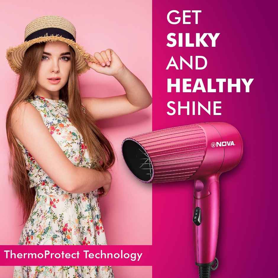 Nova Nhp 8207 Hair Dryer (1200 W, Fuchsia)