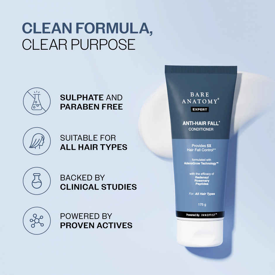 Bare Anatomy Anti-Hair Fall Conditioner for Hair Fall & Thinning with Redensyl + Rosemary