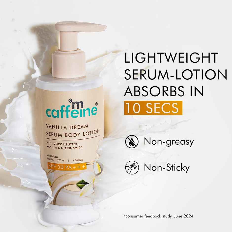 mCaffeine Vanilla Dream Serum Body Lotion SPF 30 PA+++