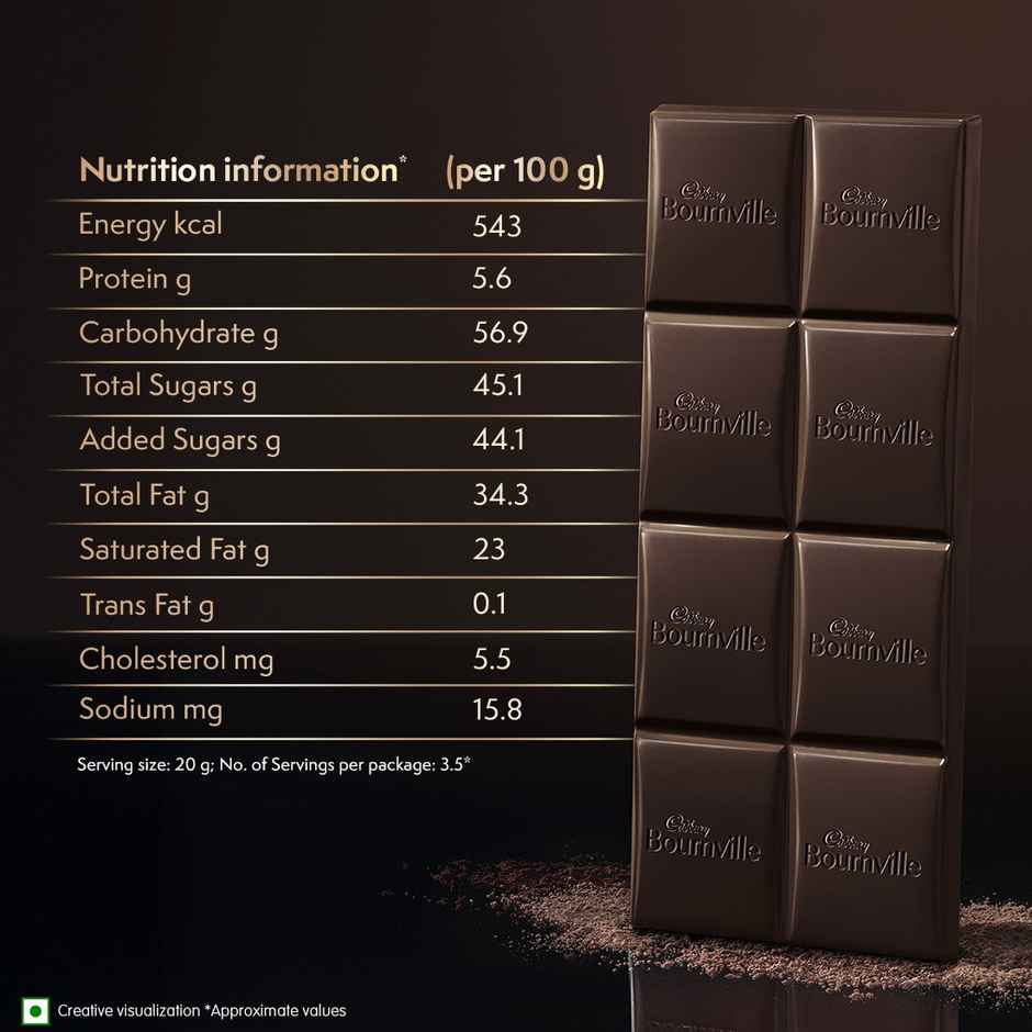 Cadbury Bournville Rich Cocoa 50% Dark Chocolate Bar