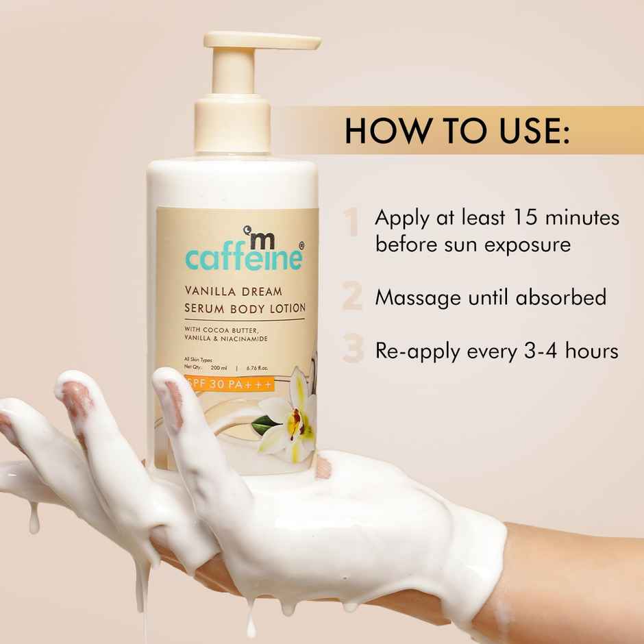 mCaffeine Vanilla Dream Serum Body Lotion SPF 30 PA+++