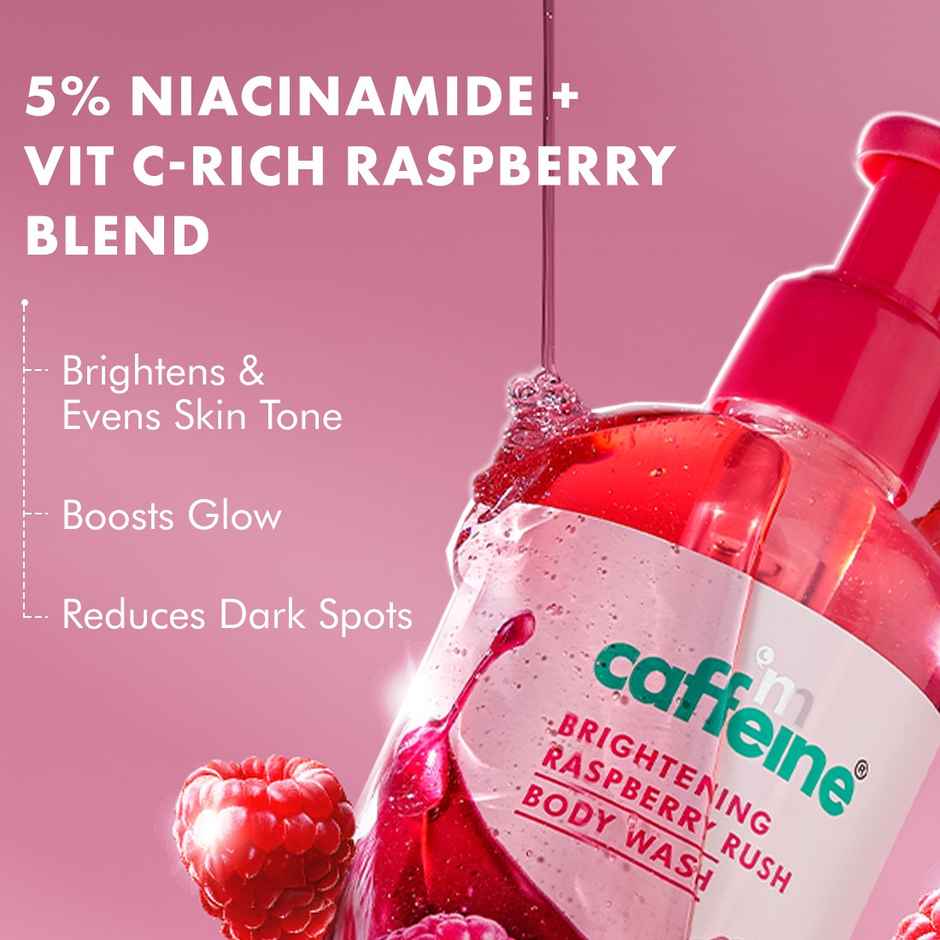 mCaffeine Brightening Raspberry Rush Body Wash