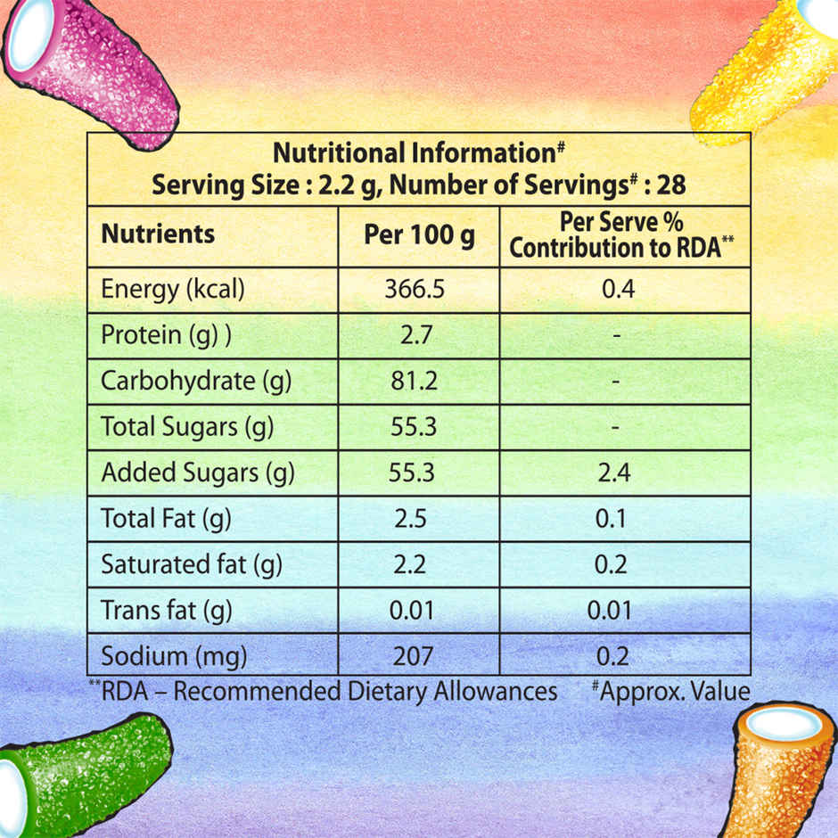 Chupa Chups Sour Mini Tubes Soft and Chewy Toffee
