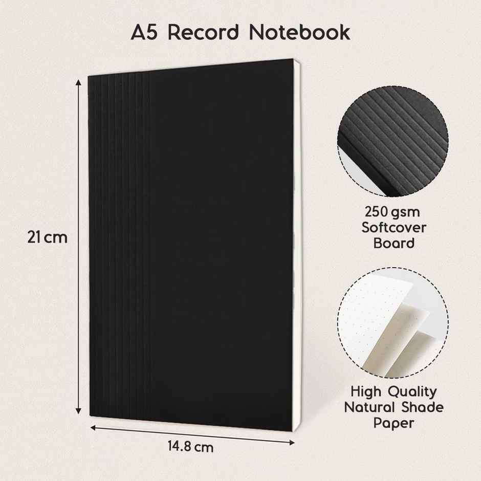 Nuovi Record Notebook | Smoke Grey - A5 | Dotted
