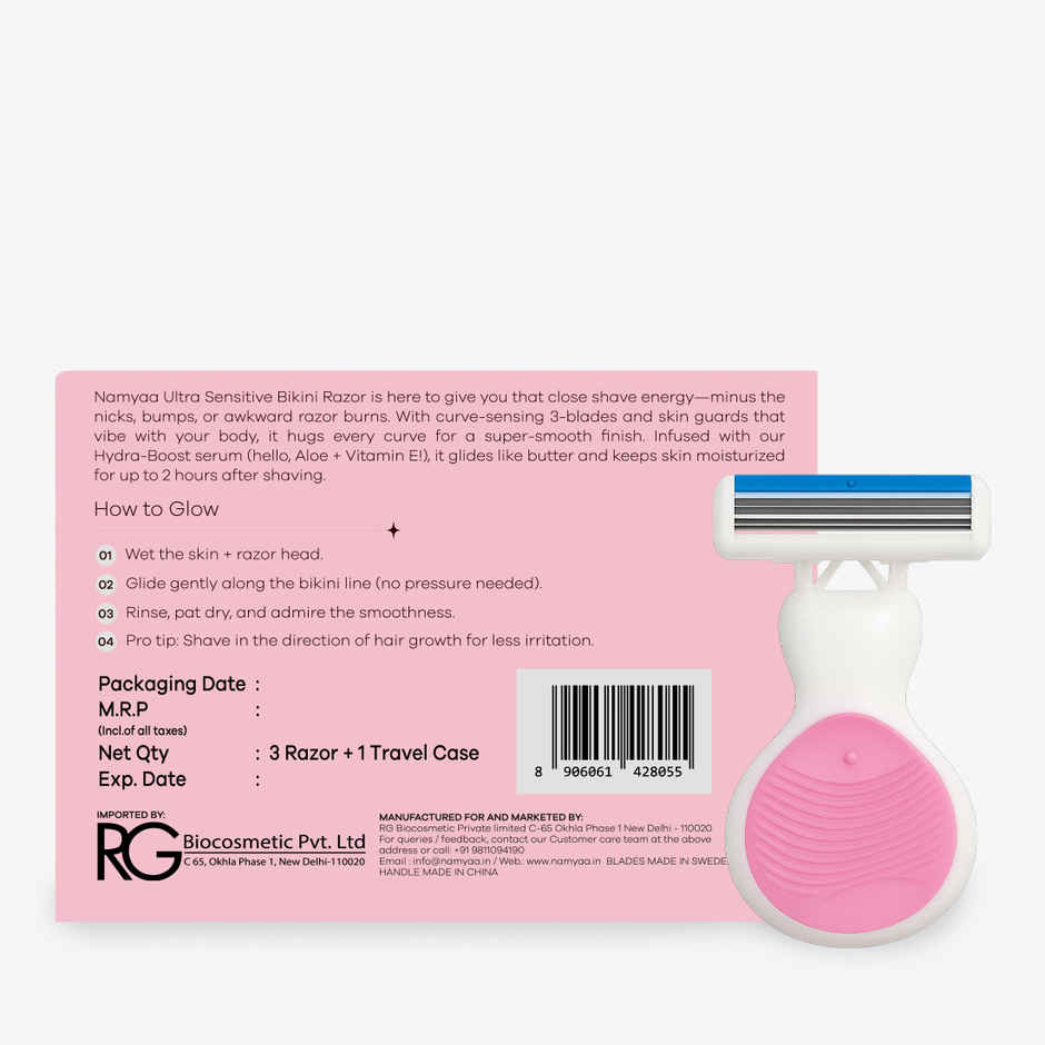 Namyaa Ultra Sensitive Bikini Razor For Women | 3 Blade Precision