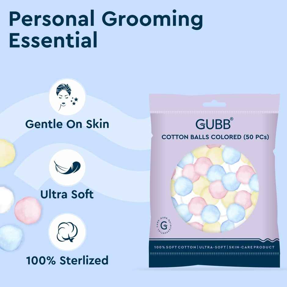 GUBB Cotton Colored Balls | Soft & Gentle