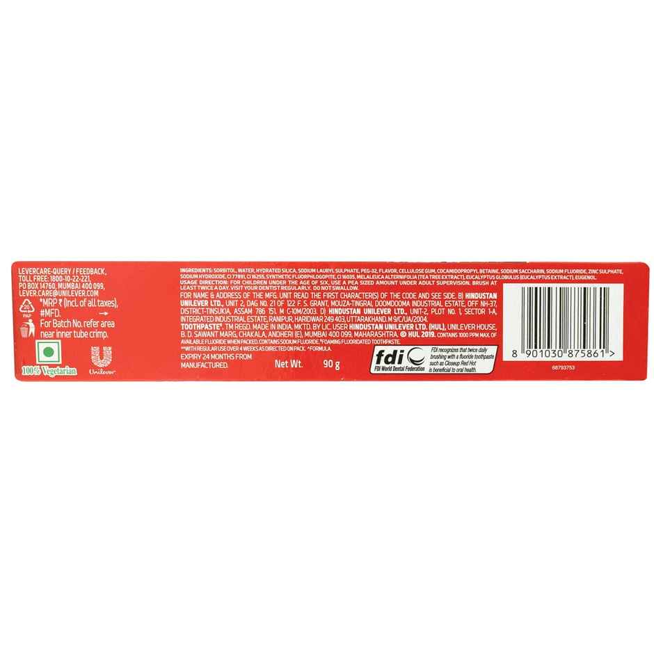 Closeup Toothpaste | Long lasting 18 Hours Of Fresh Breath & White Teeth