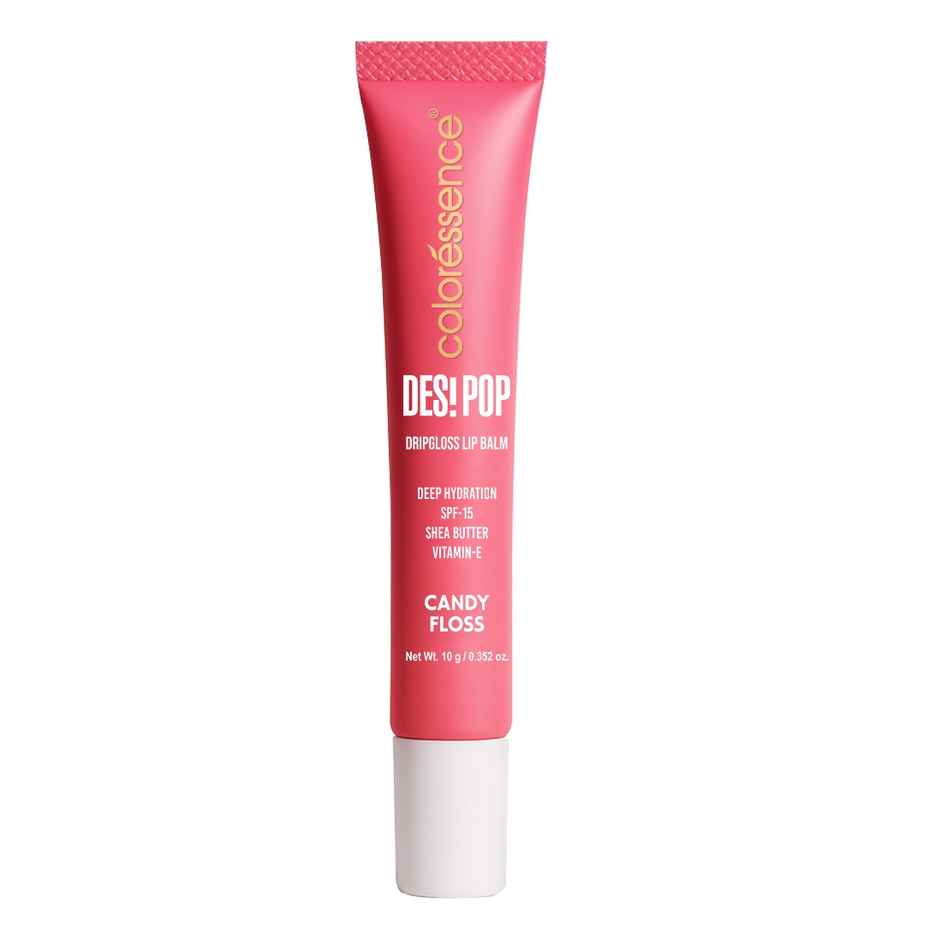 Coloressence Desi Pop Drip Gloss Lip Balm - Candy Floss | Hydration + SPF 15