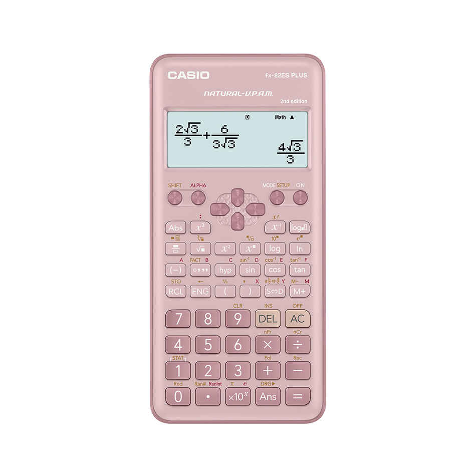 Casio FX-82ES Plus Pink 2nd Gen Non-Programmable Scientific Calculator