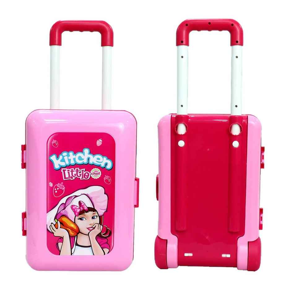 Wembley Kitchen Play Set For Kids | Big Size Cooking Set Toys Trolley | 3+ Years | Made In India