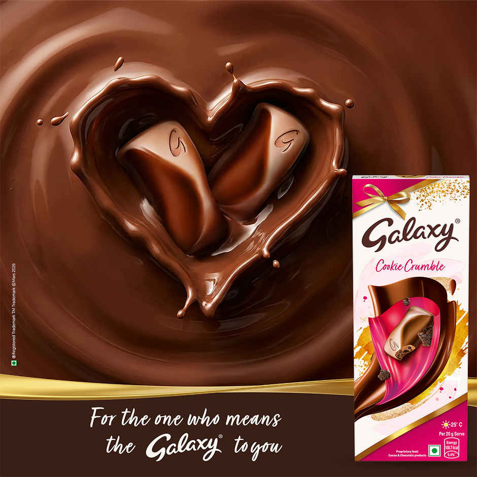 Galaxy Cookie Crumble Valentine Chocolate Bar for Gifting