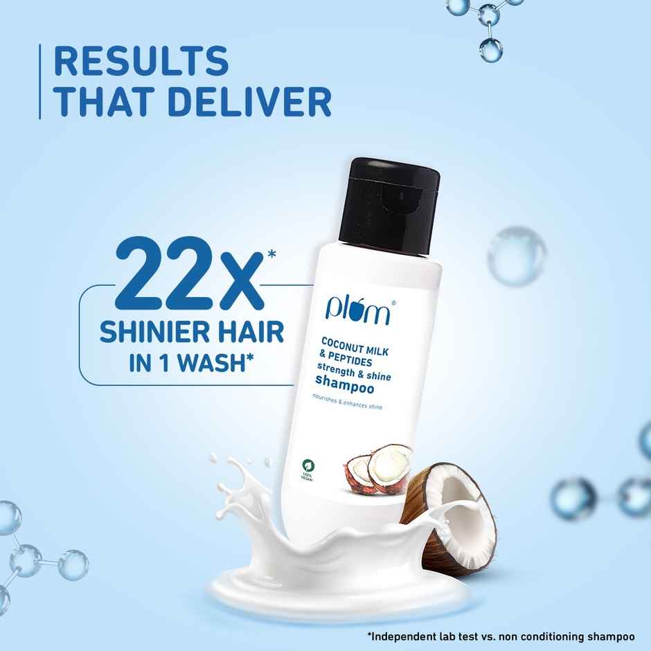 Plum Coconut Strong & Shiny Hair Travel Kit | Shampoo & Serum Travel-Friendly