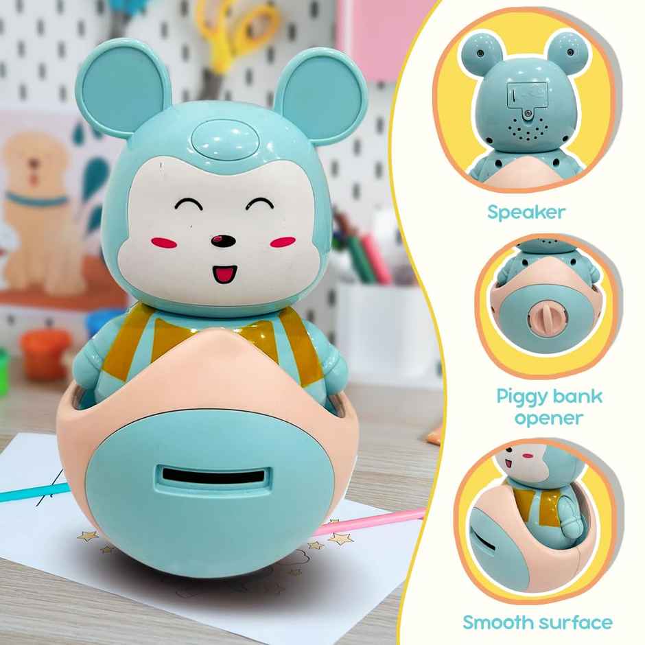 Wembley 2 In 1 Baby Roly Poly Money/Piggy Bank Musical Toys For Kids With Light And Sound