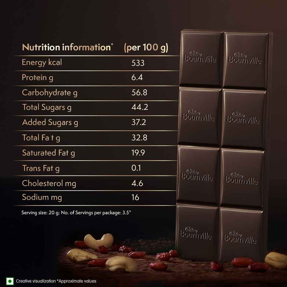 Cadbury Bournville Fruit & Nut 50% Dark Chocolate Bar Combo