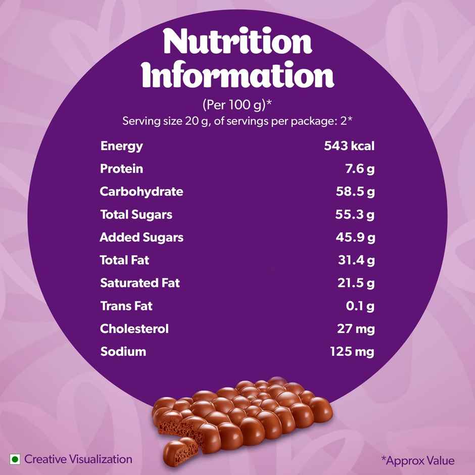 Cadbury Dairy Milk Silk Bubbly Chocolate 50 gms & Dairy Milk Silk Fruit & Nut 55 gms Combo