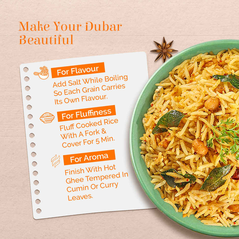 Zeeba Dubar Basmati 1121 Steam | Short Grain