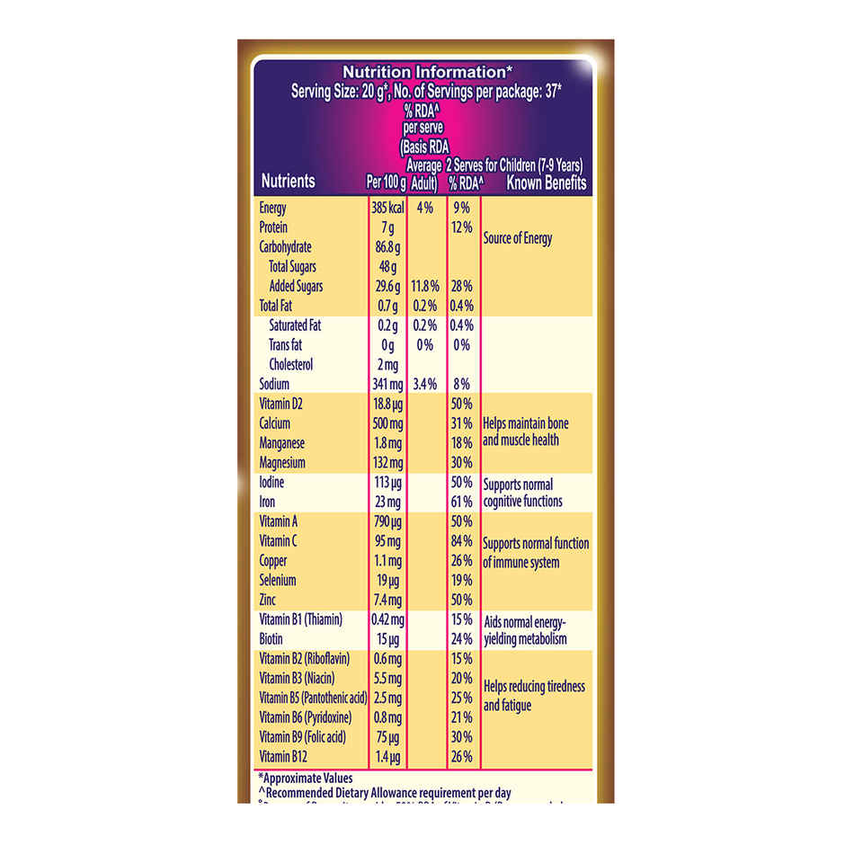 Bournvita 5 Star Magic Chocolate Drink Mix | For 7 - 9 years Kids