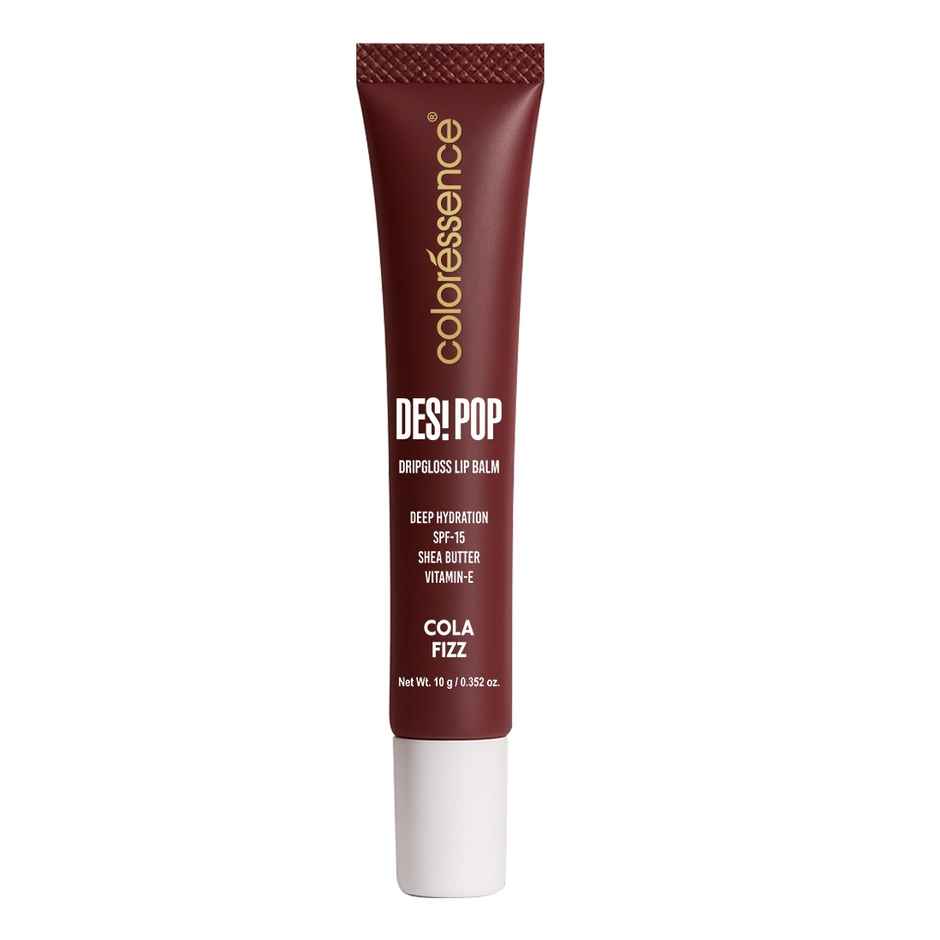 Coloressence Desi Pop DripGloss Lip Balm - Cola Fizz | Hydrate, Protect | SPF 15