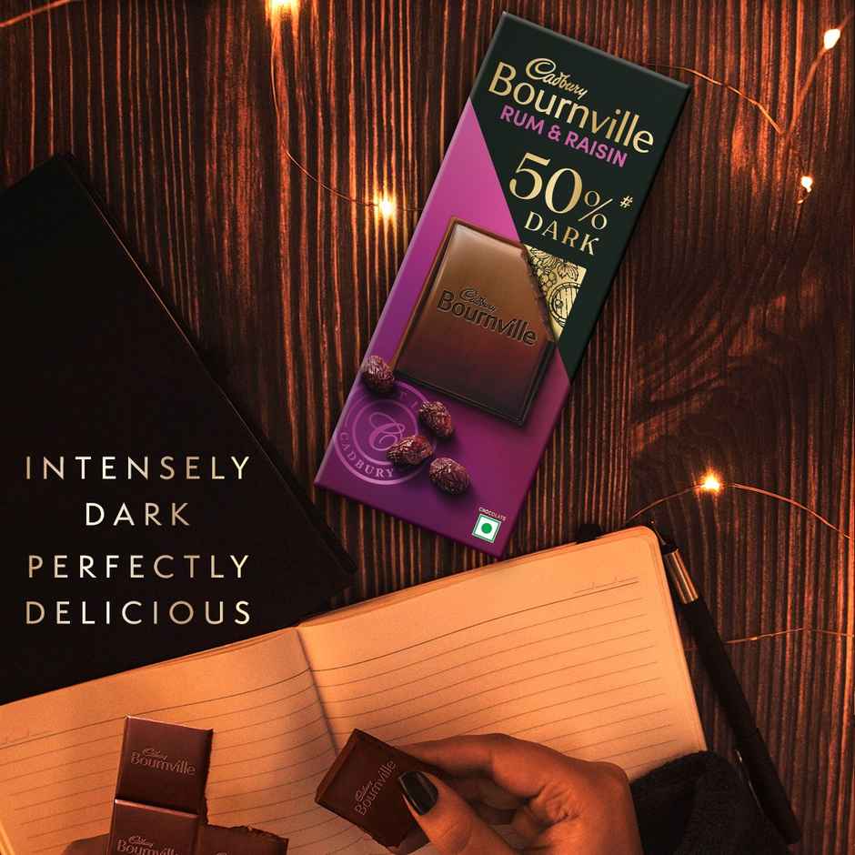 Cadbury Bournville Rum & Raisin 50% Dark Chocolate Bar