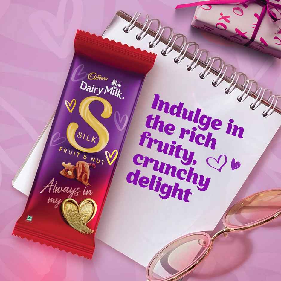Cadbury Dairy Milk Silk Bubbly Chocolate 50 gms & Dairy Milk Silk Fruit & Nut 55 gms Combo