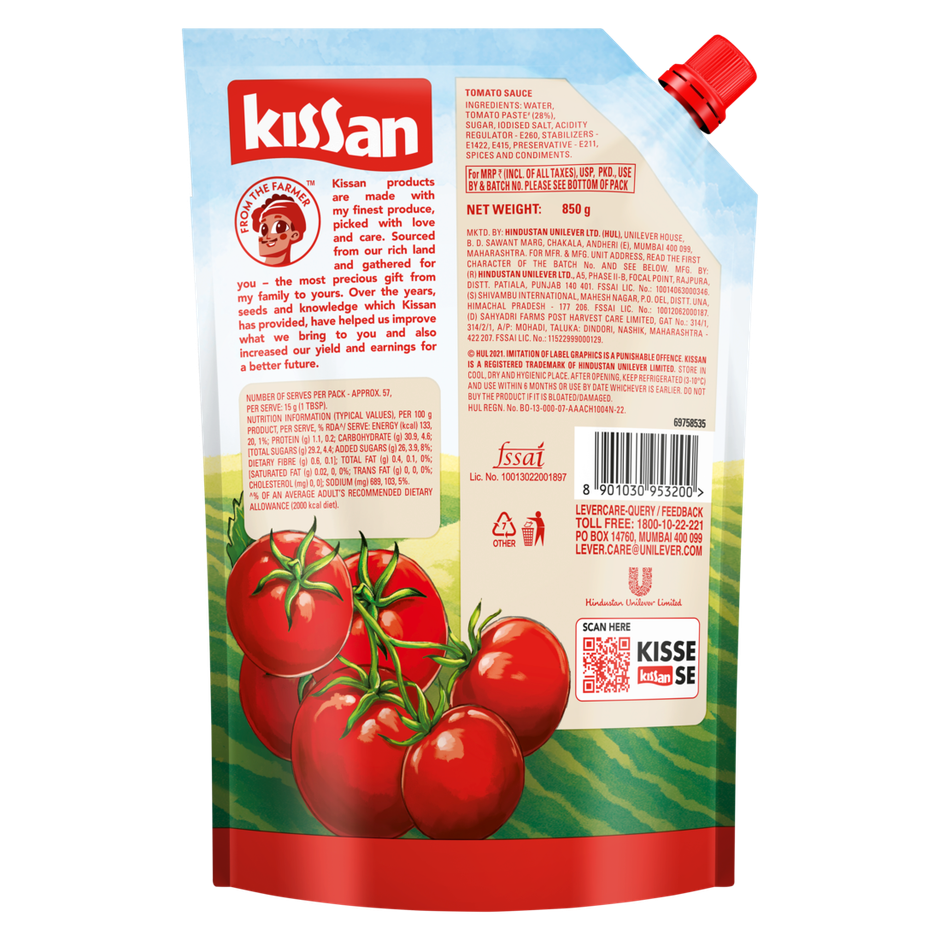 Kissan No-Onion No-Garlic Tomato Sauce