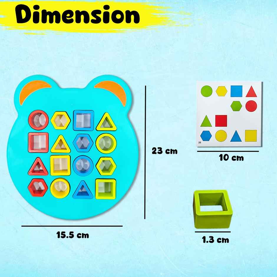 Wembley Shape Sorter Matching Board Game Sensory Geometric Puzzles Learning Toy
