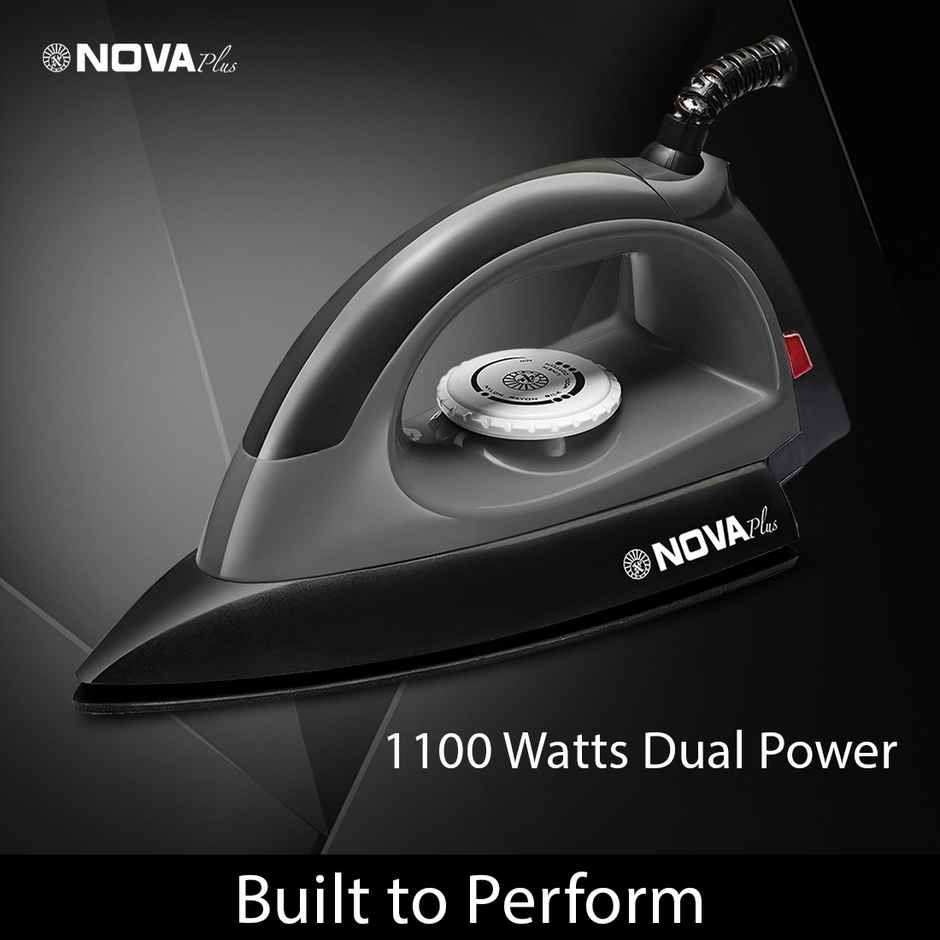 Nova Plus Amaze Ni 12 1100 W Dry Iron, Cord Length 1.8m - Black
