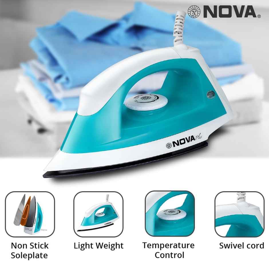 Nova Plus Amaze Ni 45 1200 W Dry Iron (Turquoise & White)