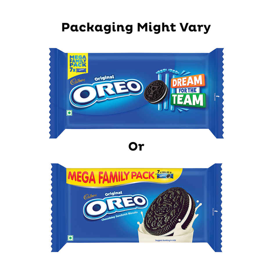 Cadbury Oreo Vanilla Flavour Creme Sandwich Biscuit Mega Family Pack